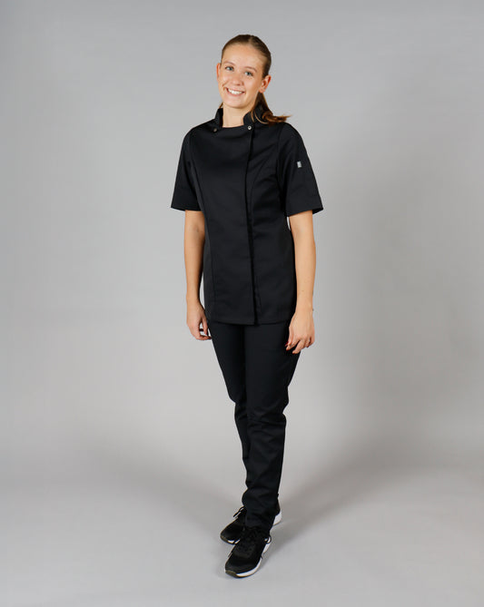 Taste, Figursydd damekokkejakke kortermet – slitesterk HoReCa kvalitet