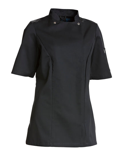 NYBO Kokkejakke - Taste, Dame, Korte ermer, Sort - XS-4XL