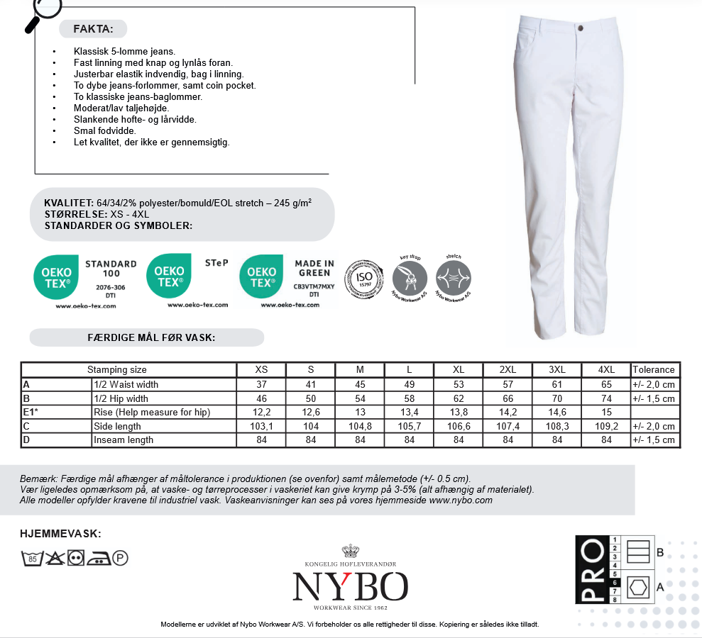 Nybo Jeans - Harmony - Stretch - Unisex | kokkejakker.no