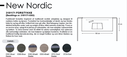 NYBO Forklede New Nordic, korte  (3 alternativer) Str. L: 48 x B: 108