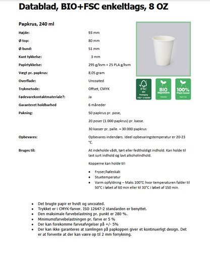 Papkrus Bio - 3 størrelser - be om tilbud