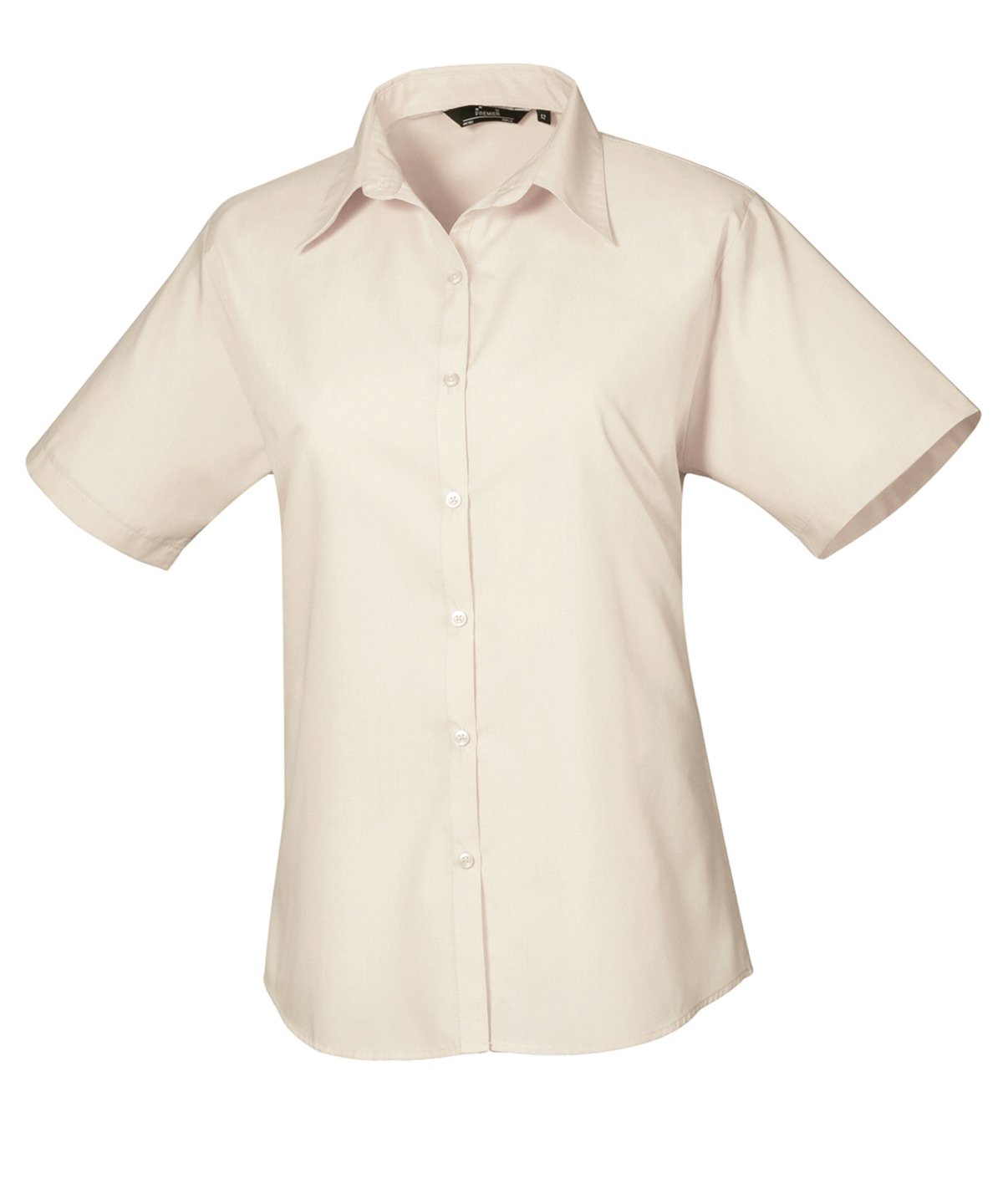 Premier Kortærmet Poplin Bluse Dame | kokkejakker.no