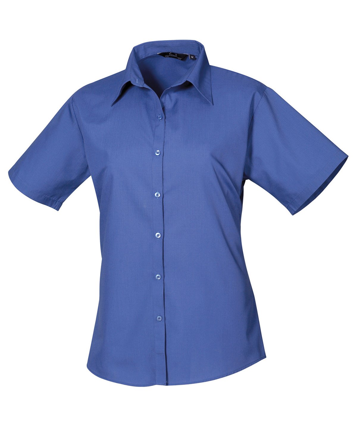 Premier Kortærmet Poplin Bluse Dame | kokkejakker.no