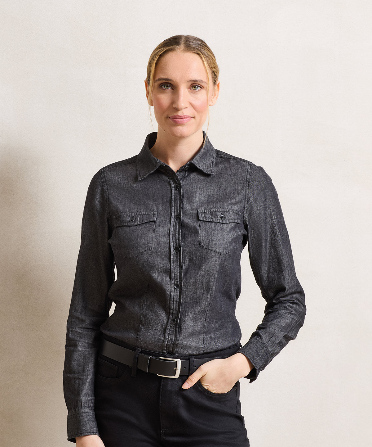 Premier Jeans Stitch Denimskjorte Dame | kokkejakker.no